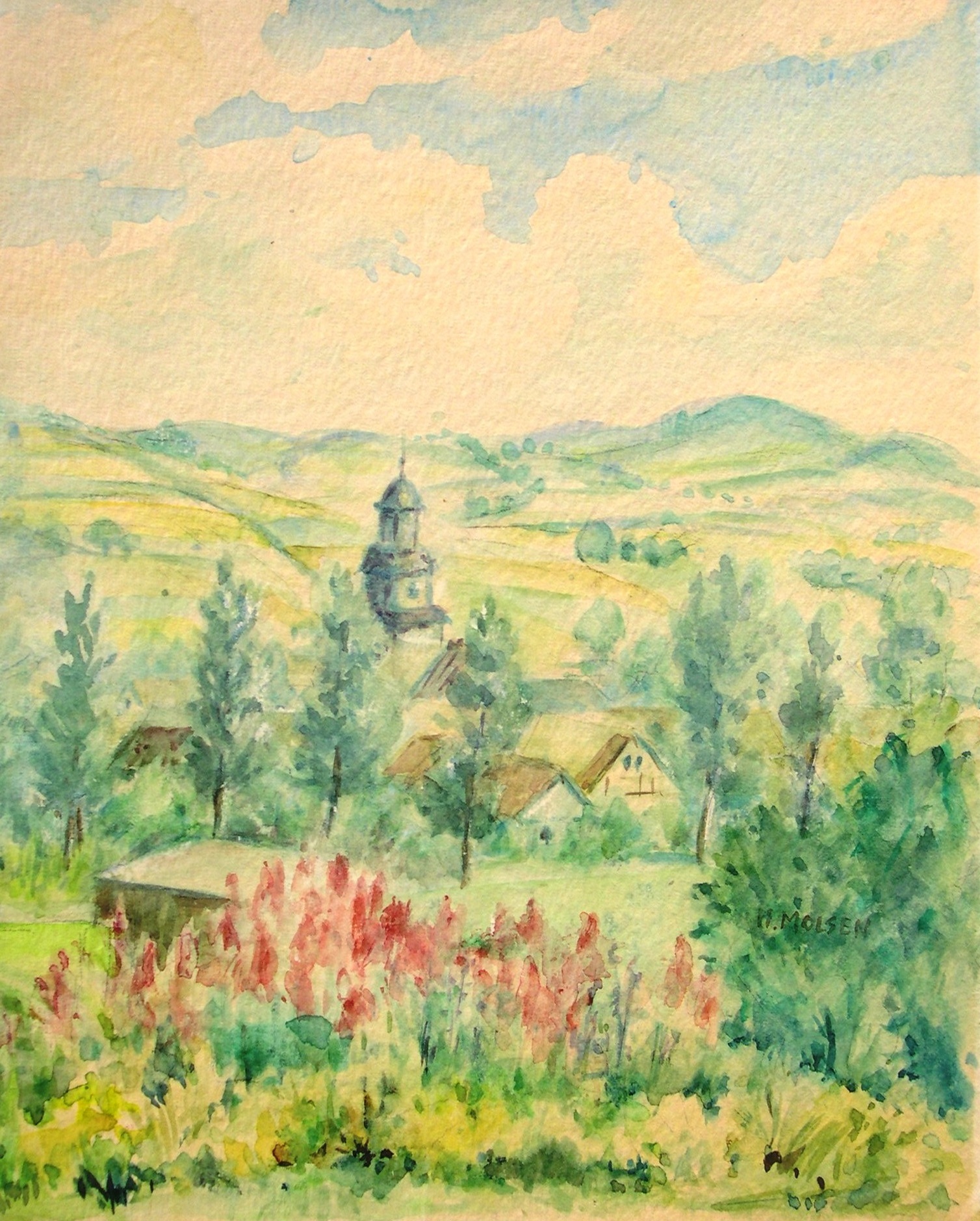 Aquarell von Hedda Gro�mann (Lichenroth 1967)